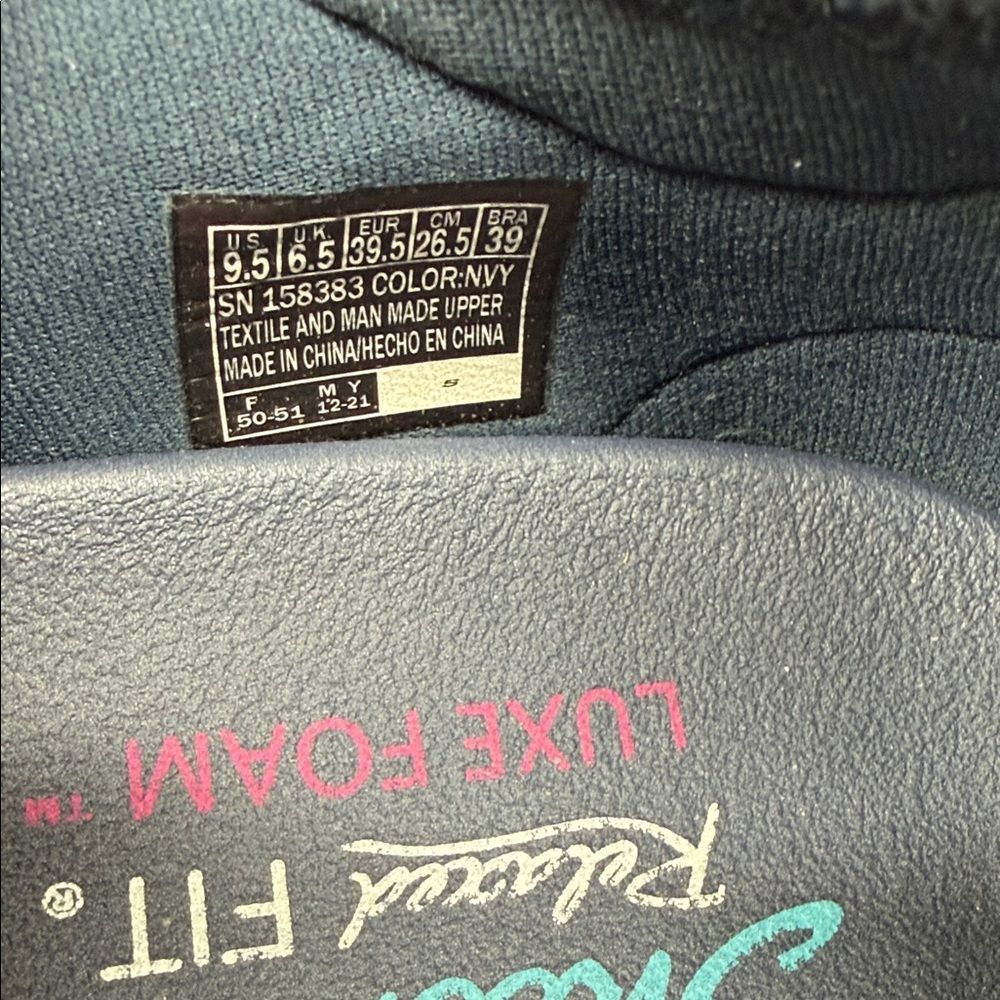Skechers Shoes Wm 9.5 Reggae Fest 2.0 Happy Getaway Navy Blue Sneakers - Picture 11 of 11